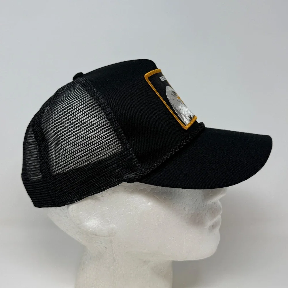 Cobra Be Bold Eagle Patch Trucker‎ Hat Black Mesh Snapback Cap One Size